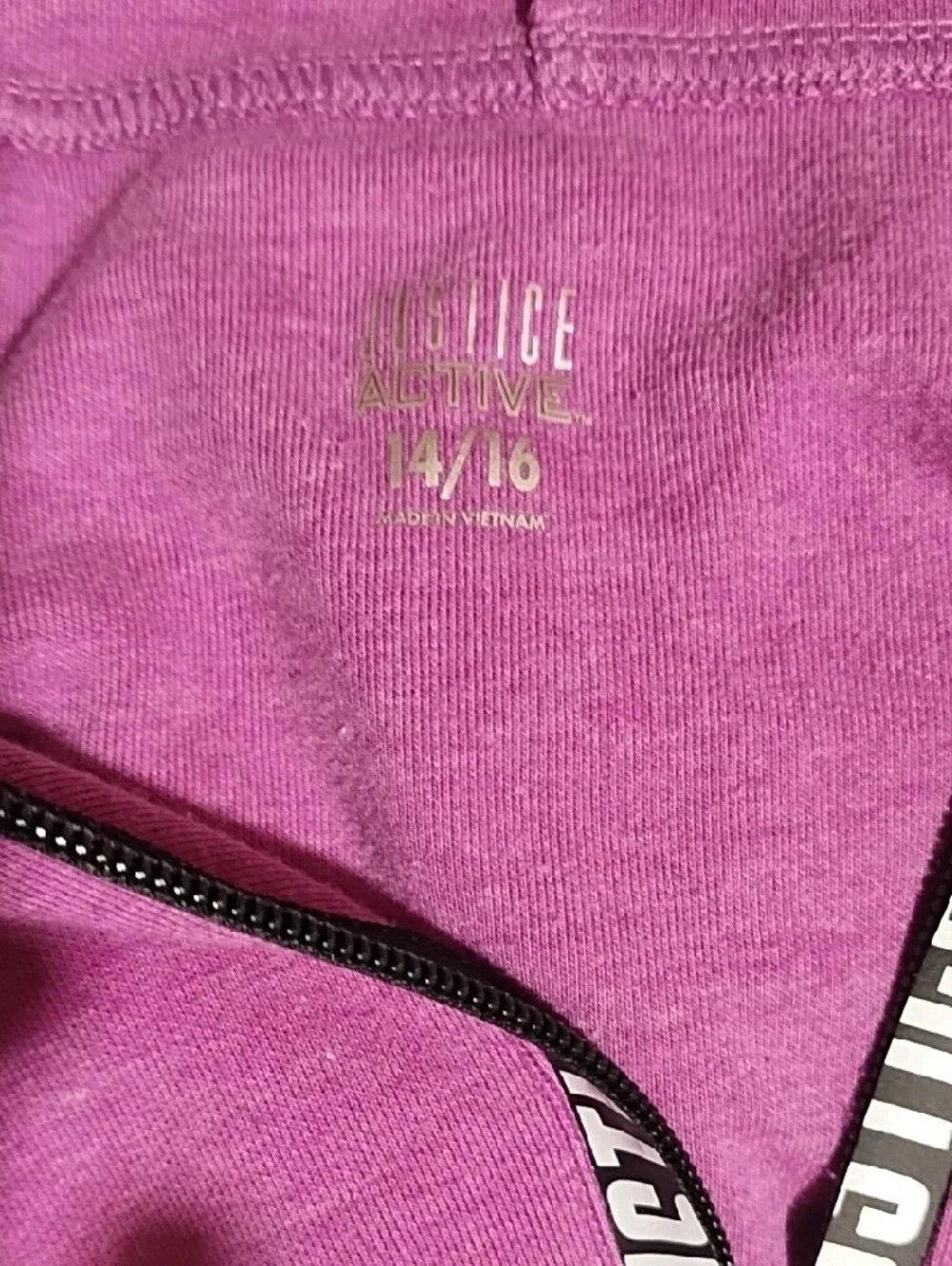 Justice Purple Long Sleeve Pullover with Logo Tape